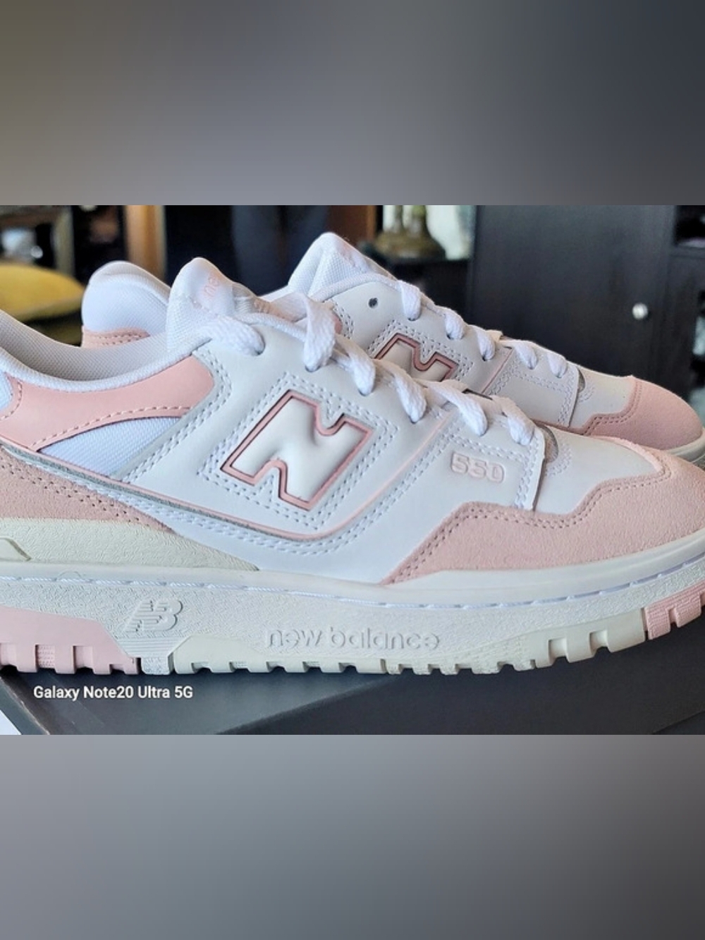 New Balance 550 Sneakers White & Pink US 5.5Y